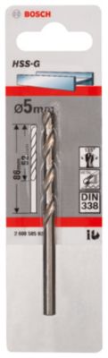 BOSCH Forets &agrave;&nbsp; M&eacute;taux Hss-G Standard, Din 338 (5 X 52 X 86 Mm) 10 Unit&eacute;s