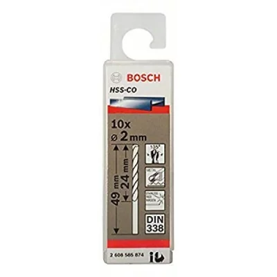 BOSCH Forets &agrave;&nbsp; M&eacute;taux Rectifi&eacute;s Hss-Co Standard, Din 338 (2 X 24 X 49 Mm)