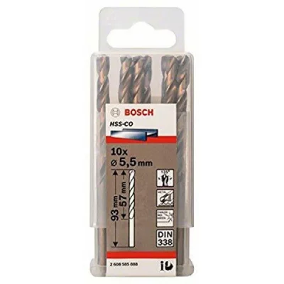 BOSCH Forets &agrave; M&eacute;taux Rectifi&eacute;s Hss-Co Standard, Din 338 (5,5 X 57 X 93 Mm)