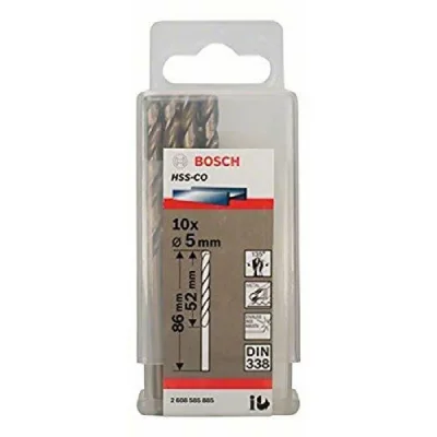 GENERIQUE Forets &agrave;&nbsp; M&eacute;taux Rectifi&eacute;s Hss-Co Standard, Din 338 (5 X 52 X 86 Mm)