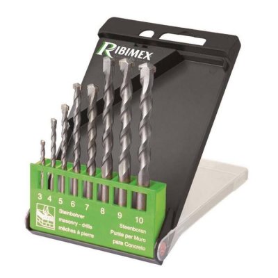 RIBITECH Forets b&eacute;ton en acier carbone avec t&ecirc;te en carbure de tungst&egrave;ne