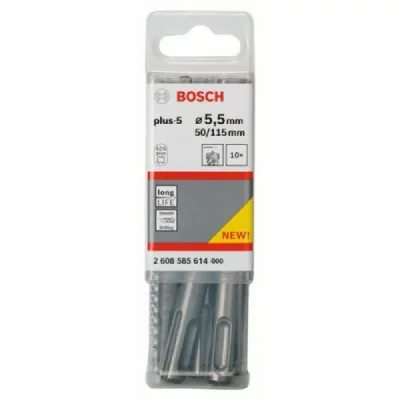 BOSCH Forets SDSplus5 pour marteau perforateur 5,5 x 50 x 115 mm 10pc