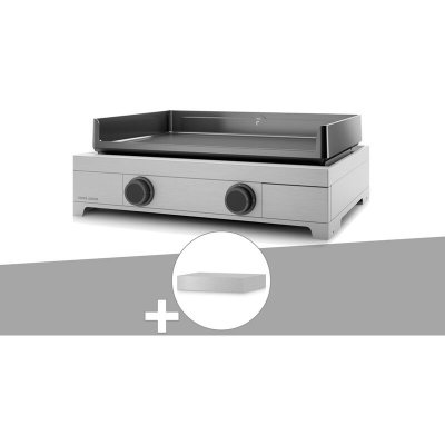 FORGE ADOUR  - Plancha gaz Modern 60 inox avec couvercle Gris