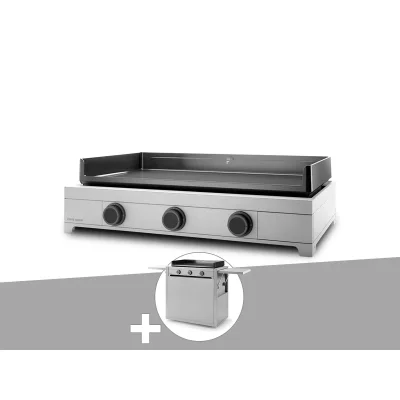 FORGE ADOUR  - Plancha gaz Modern 75 inox avec chariot Gris
