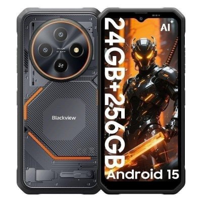 BLACKVIEW Fort 2 Rugged Phone Android 15, 24GB+256GB 2TB Expand 10000mAh Battery Rugged Smartphone - Noir