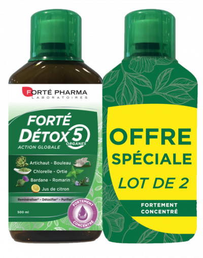 FORTE PHARMA Fort&eacute; Pharma Fort&eacute; D&eacute;tox 5 Organes - Lot de 2 X 500 ml - Lot 2 x 500 ml