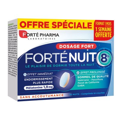 FORTE PHARMA Fort&eacute; Pharma Fort&eacute;nuit 8H - 30 Comprim&eacute;s Bicouche - Bo&icirc;te 30 Comprim&eacute;s
