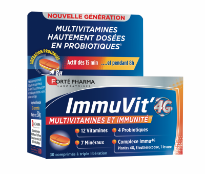 FORTE PHARMA Fort&eacute; Pharma Immuvit'4G S&eacute;nior 30 Comprim&eacute;s - Pot 30 comprim&eacute;s