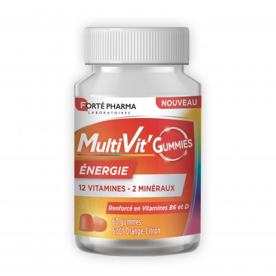 FORTE PHARMA Fort&eacute; Pharma Multivit Gummies &Eacute;nergie 60 Gommes - Pot 60 gommes