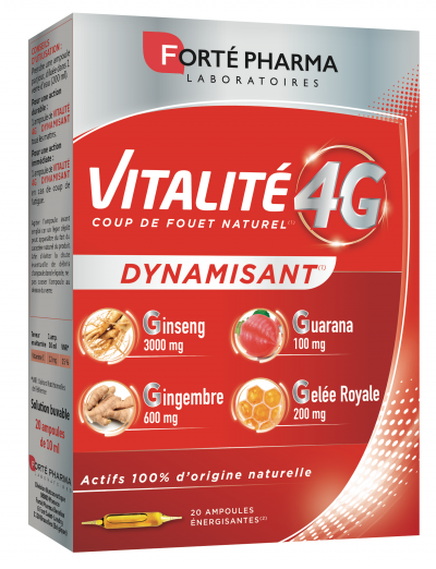 FORTE PHARMA  - Vitalit&eacute; 4G Dynamisant 20 Ampoules Compl&eacute;ment Alimentaire 1 unit&eacute;