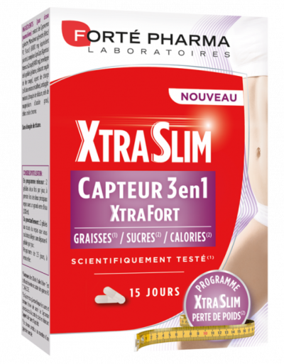 FORTE PHARMA Fort&eacute; Pharma Xtraslim Capteur 3En1 - 60 G&eacute;lules - Bo&icirc;te 60 G&eacute;lules