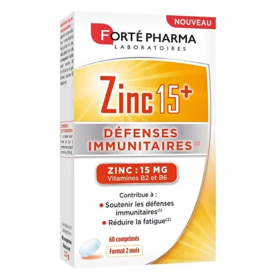 FORTE PHARMA Fort&eacute; Pharma Zinc 15+ - Bo&icirc;te 60 comprim&eacute;s