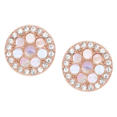 FOSSIL  Women Clous D'Oreilles Disques Nacr&eacute;s - One size