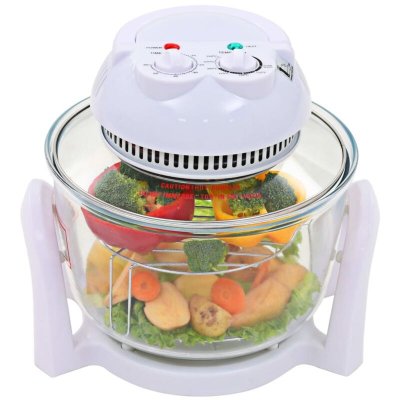VIDAXL Four &agrave; convection halog&egrave;ne avec bague d'extension 800 W 10 L