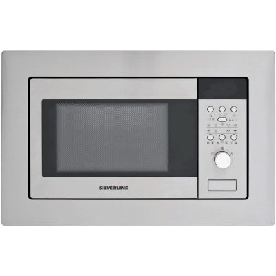 SILVERLINE Four &agrave; micro-ondes combin&eacute; MW9012X01 en acier inoxydable &agrave; surface plane 20 L 800 W