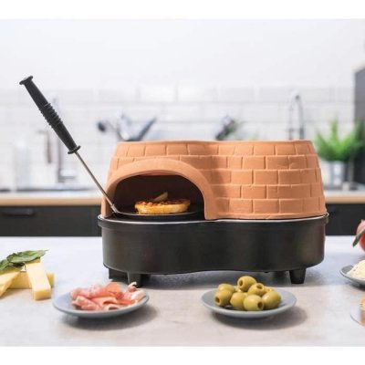 LIVOO Four &agrave; Pizza Party Duo  650 W Noir et Marron