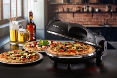 ARIETE Four &Agrave; Pizza Puissance 1200w - 5 Niveaux De Cuissons - Noir 