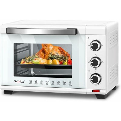 Four &agrave; Pizza WOLTU - 28L - Blanc - 1600W - Minuterie 0-60 min - 3 Modes de Cuisine