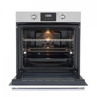 LINARIE Four encastrable &eacute;mail lisse LABO73MX2 73 litres Multifonctions 2 plats couleur verre noir-Inox