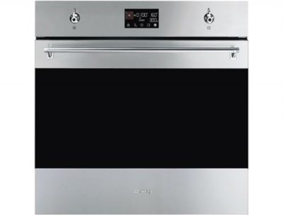 SMEG Four encastrable &eacute;mail lisse SO6302M2X 68 litres Combin&eacute; micro ondes