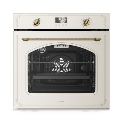 KLARSTEIN Four Encastrable Pyrolyse 76L 11 Modes Classe A Design R&eacute;tro Four Electrique 60cm Cr&egrave;me