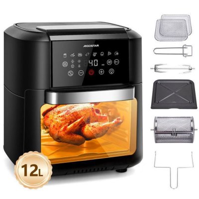 AIGOSTAR Four friteuse &agrave; air 8 en 1  Owen 12L 1500W 6 accessoires