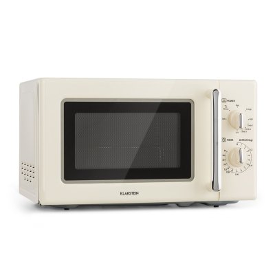 KLARSTEIN Four micro-ondes grill -  Caroline - 20L 700W - Look r&eacute;tro cr&egrave;me