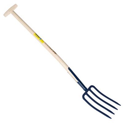 OUTILS PERRIN Fourche &Agrave; B&ecirc;cher &Agrave; Soie 4 Dents 27 Manche B&eacute;quille Tourn&eacute;e