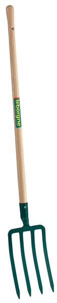 LEBORGNE Fourche &agrave; b&ecirc;cher douille 30 cm - manche en bois pomme - 