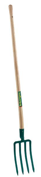 LEBORGNE Fourche &agrave; b&ecirc;cher - Manche en bois PEFC - 4 dents - 25cm