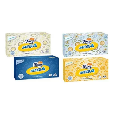 FOXY  Lingettes nettoyantes pour le visage Mega Soft 200 unit&eacute;s