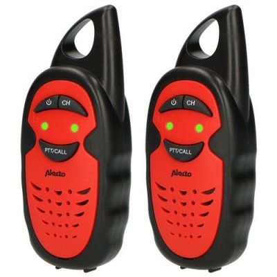 ALECTO FR-05RD - Set de deux talkie-walkies pour enfants - port&eacute;e jusqu'&agrave; 3 kilom&egrave;tres, noir/rouge