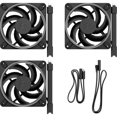 FRACTAL DESIGN  Momentum 12 RGB 3-pack Black, Ventilateur de bo&icirc;tier 