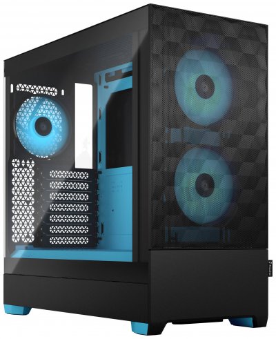 FRACTAL DESIGN  Pop Air RGB Cyan Core Tempered Glass Clear Tint