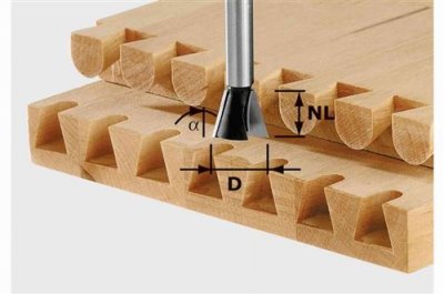 FESTOOL Fraise &agrave; queue d'aronde hw S8 D20/26/10&deg; - 491165 - 
