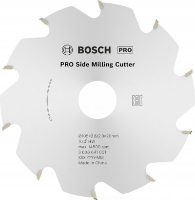 BOSCH Fraise circulaire, 10, 20 mm, 2,8 mm  3608641001