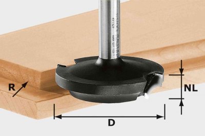 FESTOOL Fraise D'Affleurage Avec Roulement Hw D42.7/Nl13/R6  491138