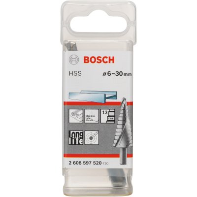 BOSCH Fraise &eacute;tag&eacute;e HSS, queue cylindrique &oslash; 4-30 mm
