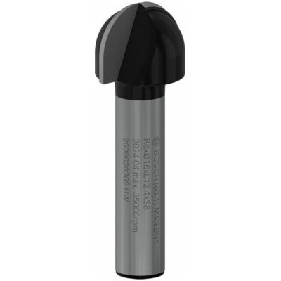 BOSCH Fraises &agrave; canneler 8 mm, R1 8 mm, D 16 mm, L 12,7 mm, G 45 mm 1pc