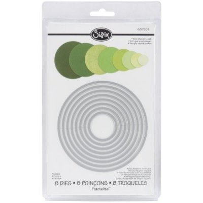 SIZZIX Framelits  - Kit de gabarits Cercles - 8 pcs -  - couleur variant