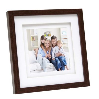 DEKNUDT Frames S65kq1 Cadre Photo Double Passe-partout Bois Brun 13 X 13 Cm