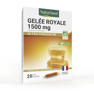 NATURLAND France Herboristerie Ampoules de gel&eacute;e royale BIO AB - 