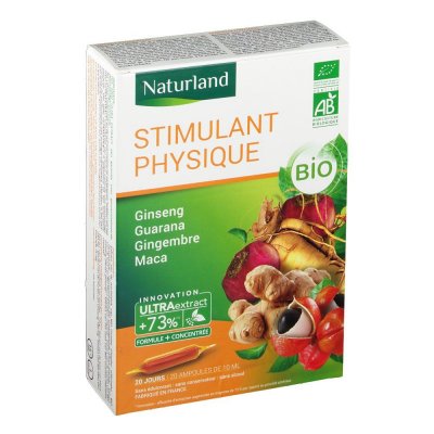 NATURLAND France Herboristerie Ampoules STIMULANT PHYSIQUE
