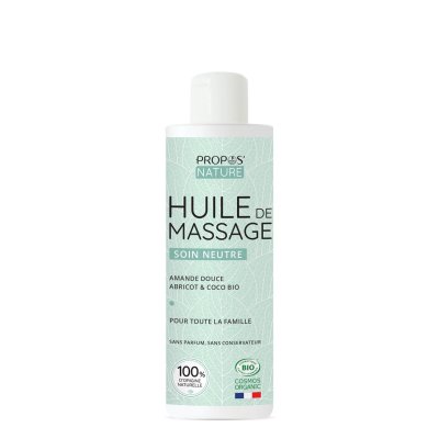 PROPOS NATURE France Herboristerie L'huile de soin massage NEUTRE BIO 200 ML.