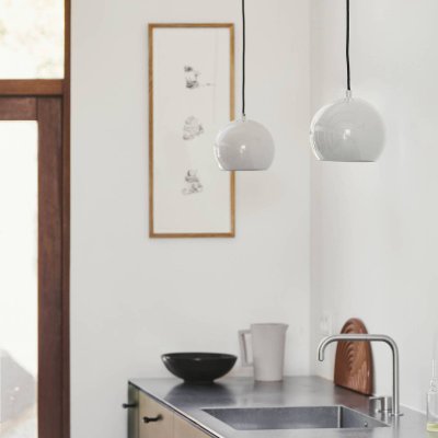 FRANDSEN  - Ball Lampe suspendue &Oslash; 18 cm, blanc mat / blanc