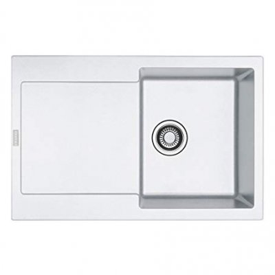FRANKE  - Evier Fragranit 78 x 50 cm 1 cuve 1 &eacute;gouttoir Maris, Blanc