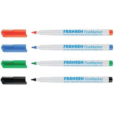 MANUTAN Franken Z1994 SB FineMarker Lot de 4 marqueurs Rouge/vert/bleu/noir