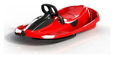 FRENDO  Stratos Luge pour 2 Personnes Mixte Enfant, Rouge, Taille Unique