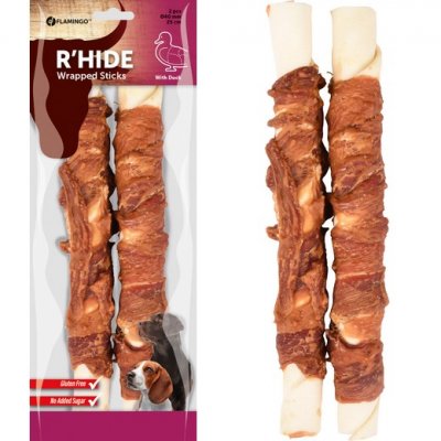 MORIN IMPORT Friandise 2 b&acirc;tons a m&acirc;cher &oslash; 4 cm x 25 cm au canard 240 g pour chien