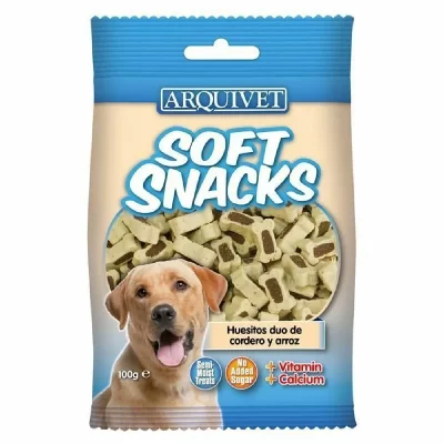 ARQUIVET Friandises Soft Petits Os Duo A L'agneau Et Au Riz 100 G Aucune
